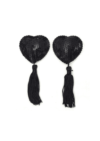 sequined heart pasties