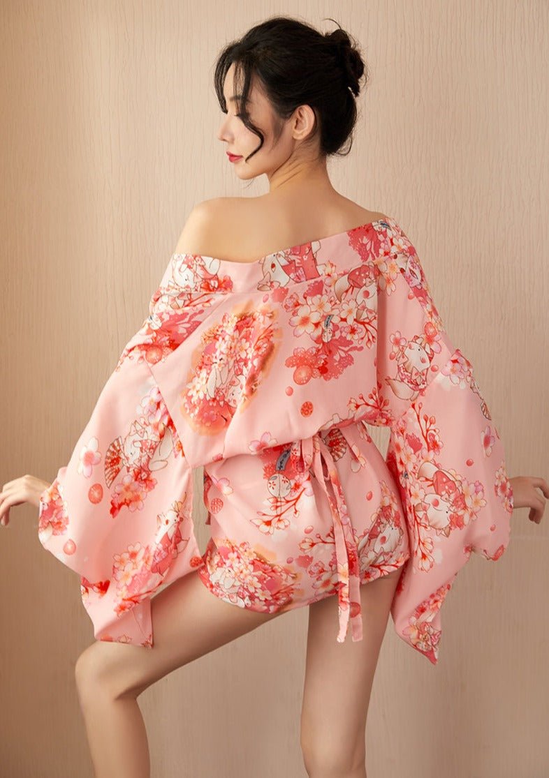 japanese sexy sakura kimono