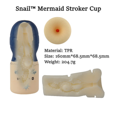 snail mermaid stroker cup