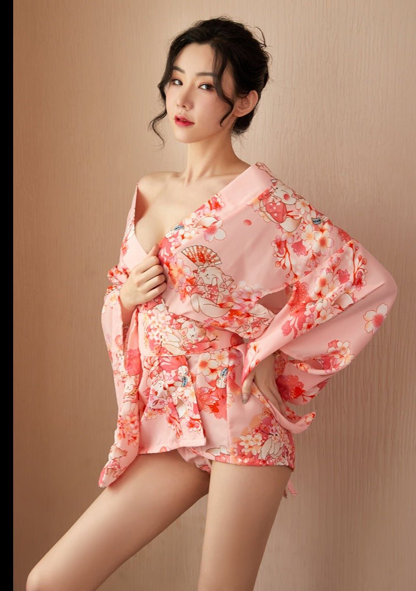 japanese sexy sakura kimono