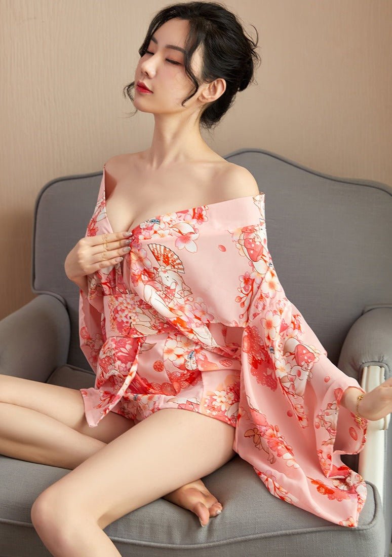 japanese sexy sakura kimono